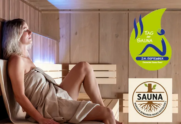 Frau in der Sauna