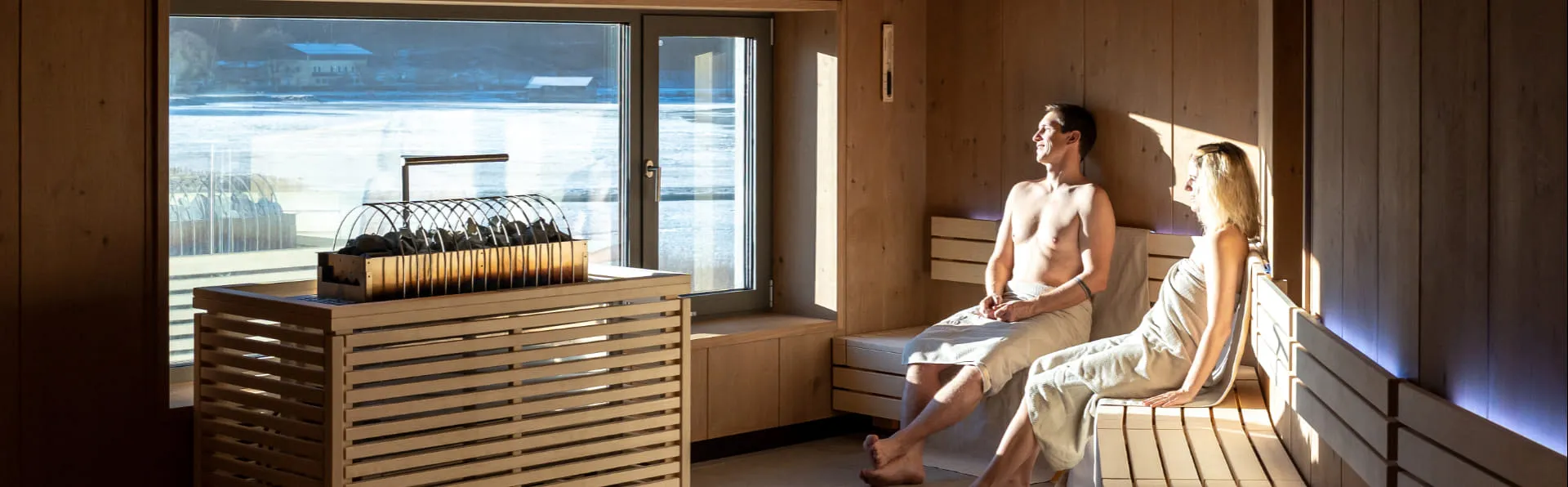 Päärchen in der Sauna